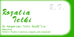 rozalia telki business card